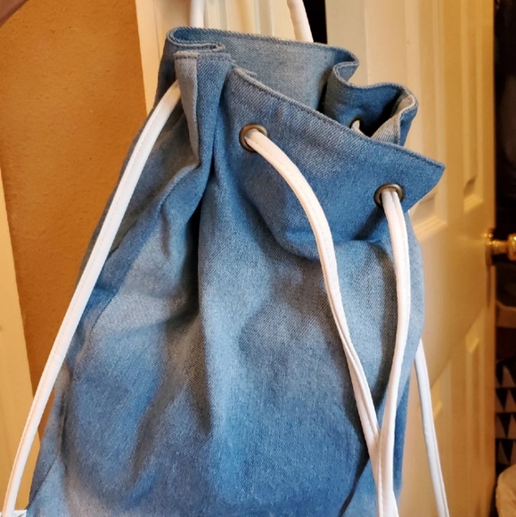Bags | Blue Jean Backpack Purse | Poshmark